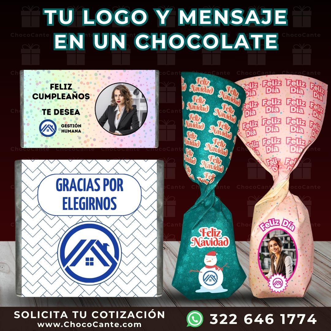 Chocolates personalizados para empresas en Bogotá y todo Colombia